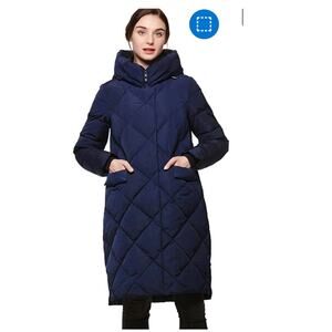 Universo Women's Heavy Duty Thickened Hooded Long Down Coat Winter Size M